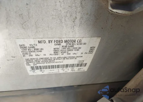 2013 Ford Explorer Limited из США, поврежденный, VIN 1FM5K8F83DGC53723